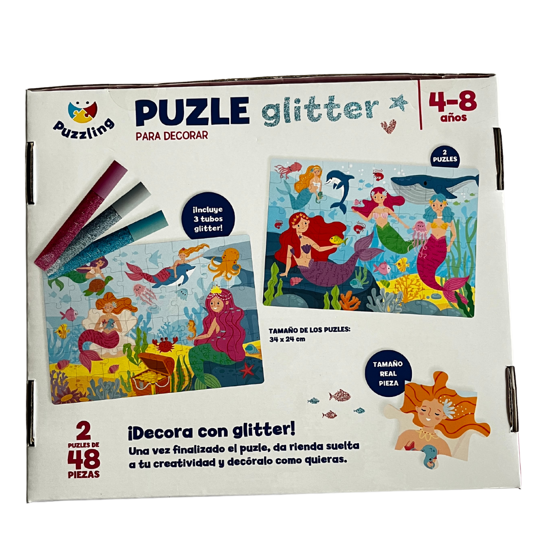 PUZLE GLITTER: SIRENAS