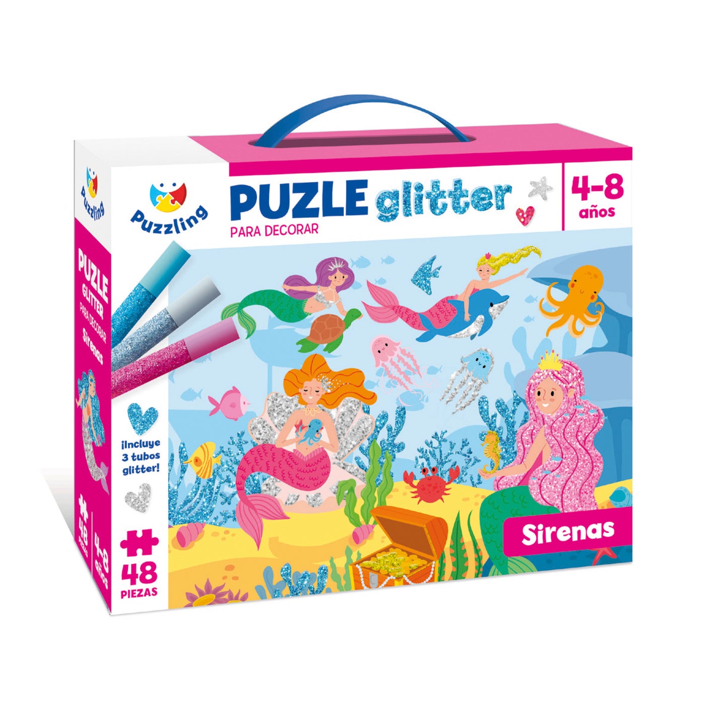 PUZLE GLITTER: SIRENAS
